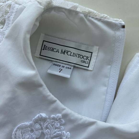 Vintage Gunne Sax Jessica McClintock Size 7 Lace Dress - Picture 9 of 9